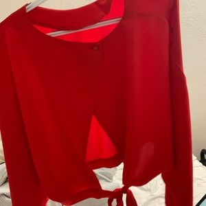 Gorgeous red blouse. (Never worn)